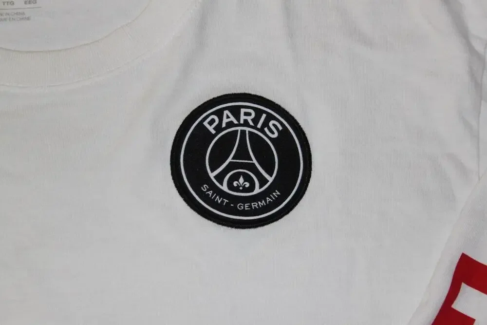 Jordan Shirt Mens 2XL White Long Sleeve Paris PSG Graphic Crewneck Tagless